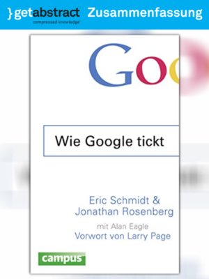 cover image of Wie Google tickt (Zusammenfassung)